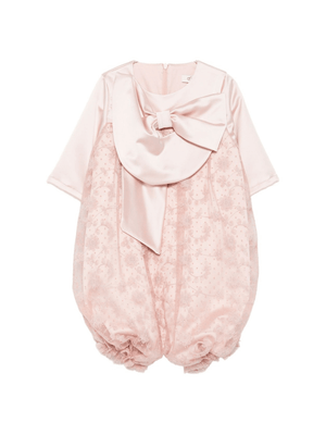 Abito per bambina A'lapage rosa con motivo floreale con rose