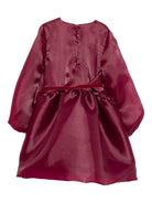 Abito per bambina A'lapage rosso con cintura e fiocco - Rubino Kids