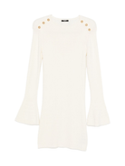 Abito per bambina Balmain Kids bianco con maniche a campana - Rubino Kids