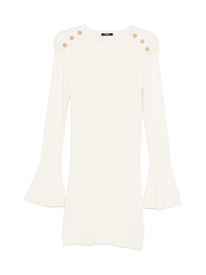 Abito per bambina Balmain Kids bianco con maniche a campana