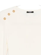 Abito per bambina Balmain Kids bianco con maniche a campana - Rubino Kids