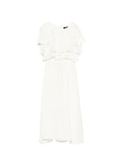 Abito per bambina Balmain Kids bianco con ruches - Rubino Kids