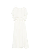 Abito per bambina Balmain Kids bianco con ruches - Rubino Kids