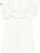 Abito per bambina Balmain Kids bianco con ruches - Rubino Kids