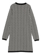 Abito per bambina Balmain Kids multicolore con motivo monogramma - Rubino Kids