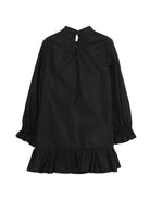 Abito per bambina Balmain Kids nero con logo ricamato - Rubino Kids