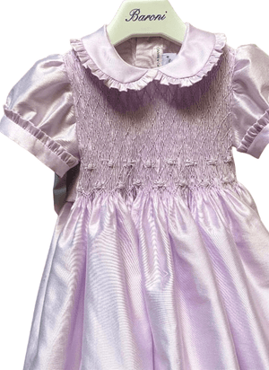 Baroni lilac dress for girls with bow on the back