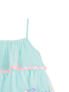 Abito per bambina Billieblush azzurro con design a balze - Rubino Kids
