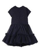 Abito per bambina Billieblush blu in tulle con paillettes - Rubino Kids