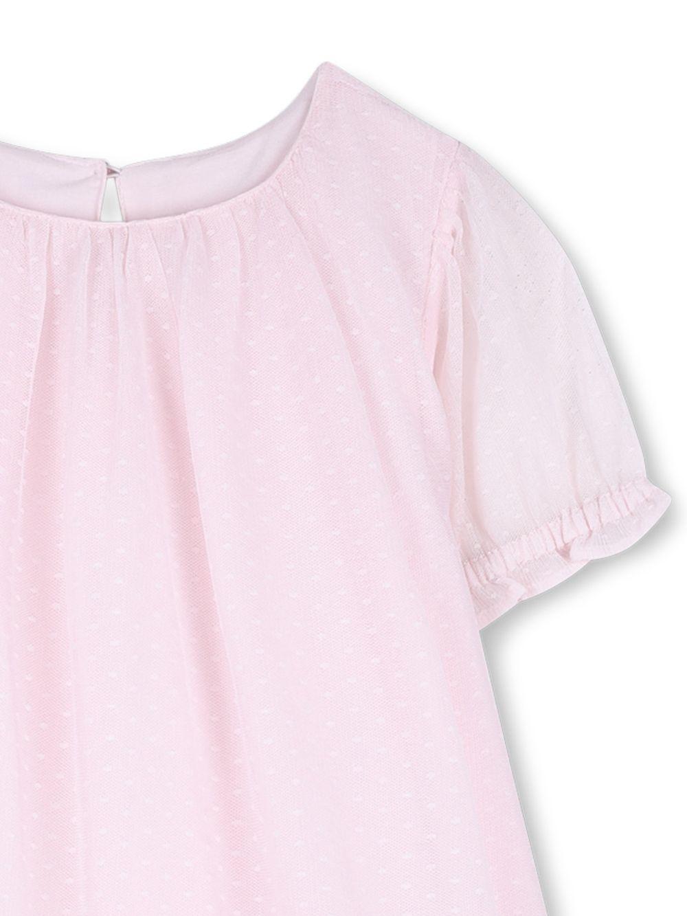 Abito per bambina Billieblush rosa con paillettes e ruches - Rubino Kids