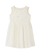 Abito per bambina Bonpoint Alina bianco con ricamo a fiori - Rubino Kids