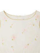 Abito per bambina Bonpoint Alina bianco con ricamo a fiori - Rubino Kids