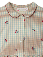 Abito per bambina Bonpoint beige con ricamo ciliegie - Rubino Kids