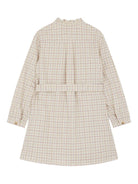 Abito per bambina Bonpoint beige con ruches - Rubino Kids