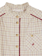 Abito per bambina Bonpoint beige con ruches - Rubino Kids