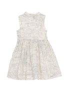 Abito per bambina Bonpoint bianco con stampa grafica all - over - Rubino Kids