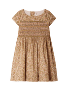 Abito per bambina Bonpoint Duchesse marrone con stampa a fiori - Rubino Kids