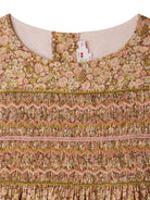 Abito per bambina Bonpoint Duchesse marrone con stampa a fiori - Rubino Kids
