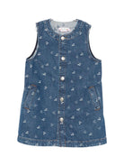 Abito per bambina Bonpoint in denim con stampa ciliegia - Rubino Kids