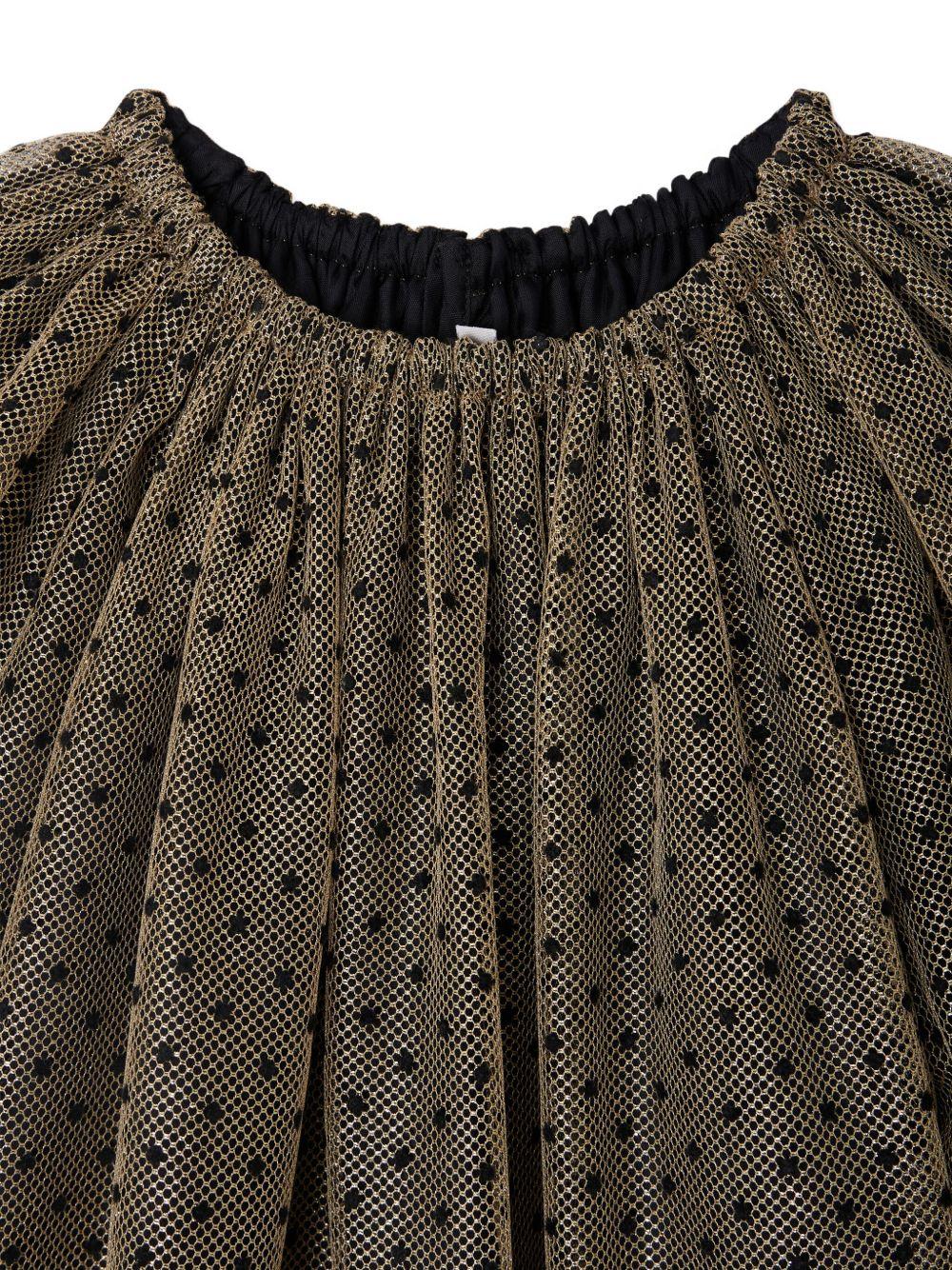 Abito per bambina Bonpoint marrone con motivo a pois - Rubino Kids