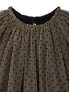 Abito per bambina Bonpoint marrone con motivo a pois - Rubino Kids