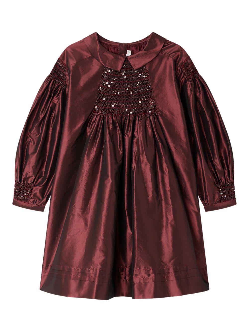 Abito per bambina Bonpoint rosso con maniche a palloncino - Rubino Kids