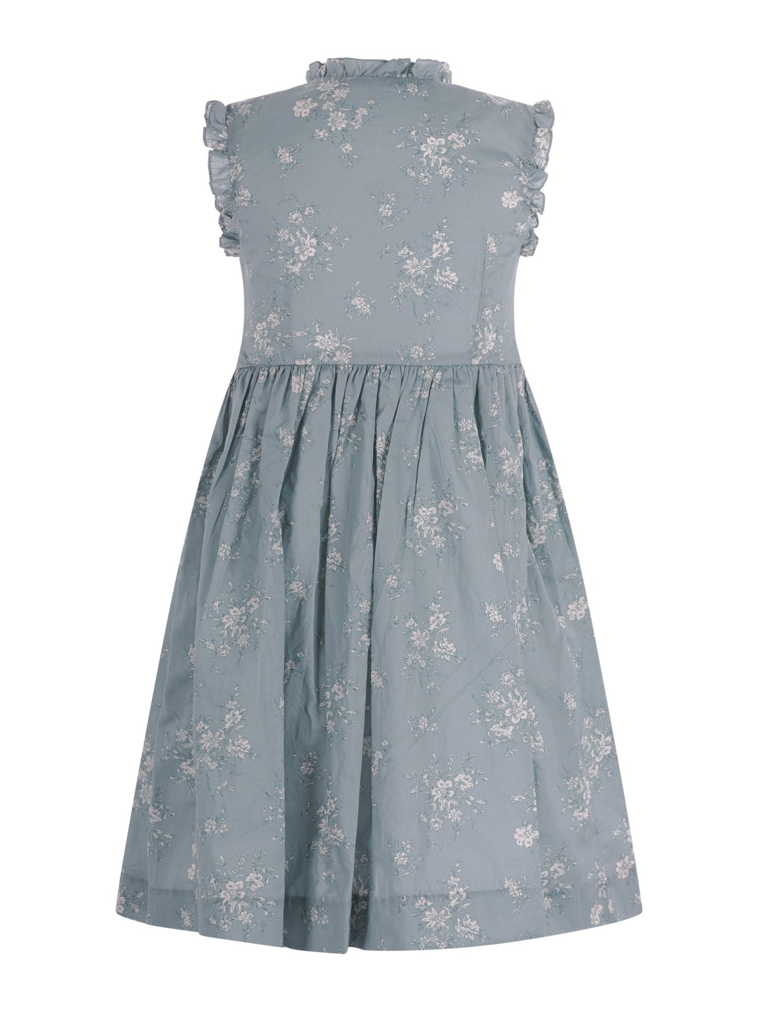 Abito per bambina Bonpoint verde con corpetto arricciato - Rubino Kids