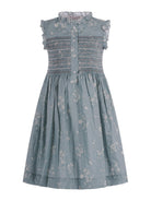 Abito per bambina Bonpoint verde con corpetto arricciato - Rubino Kids