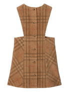 Abito per bambina Burberry Kids beige con motivo Vintage Check - Rubino Kids
