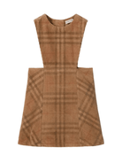 Abito per bambina Burberry Kids beige con motivo Vintage Check - Rubino Kids