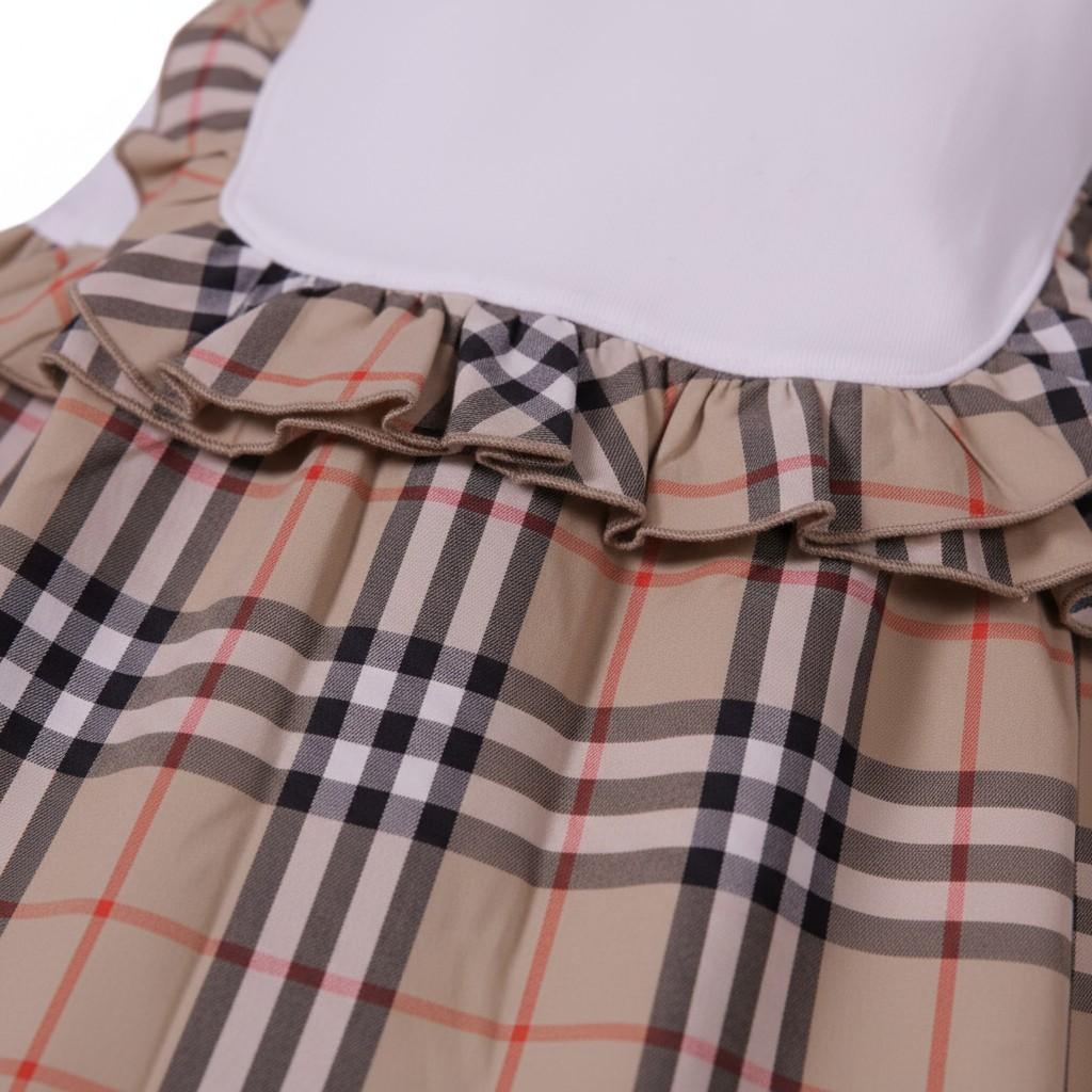 Abito per bambina Burberry Kids multicolore con caratteristico motivo Vintage Check - Rubino Kids