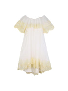 Abito per bambina Chloé Kids bianco con finitura in pizzo - Rubino Kids