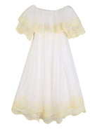 Abito per bambina Chloé Kids bianco con finitura in pizzo - Rubino Kids