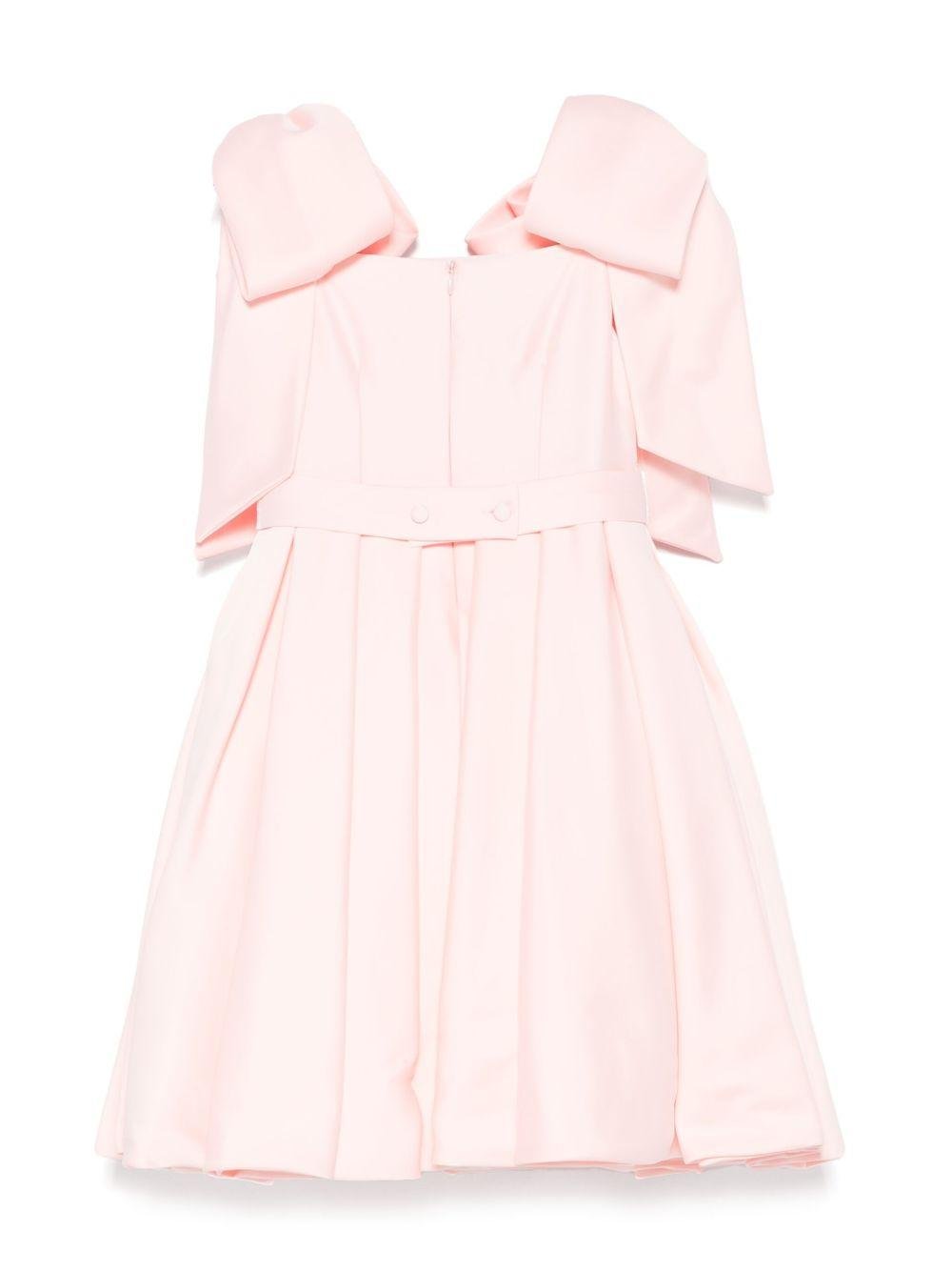 Abito per bambina Colorichiari rosa con applicazione a fiori - Rubino Kids