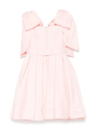 Abito per bambina Colorichiari rosa con applicazione a fiori - Rubino Kids