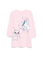 Abito per bambina Disney x Monnalisa rosa con stampa Stitch - Rubino Kids