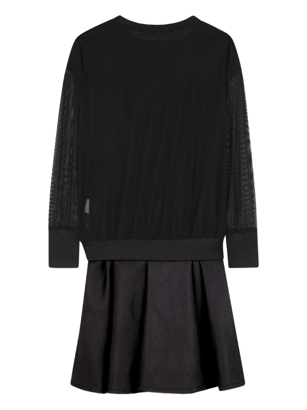 Abito per bambina DKNY Kids nero con dettaglio con logo - Rubino Kids