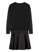 Abito per bambina DKNY Kids nero con dettaglio con logo - Rubino Kids