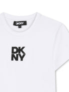 Abito per bambina DKNY Kids nero con stampa con logo - Rubino Kids