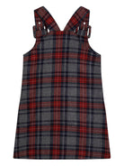 Abito per bambina Dolce & Gabbana grigio con motivo a quadri rosso e blu - Rubino Kids