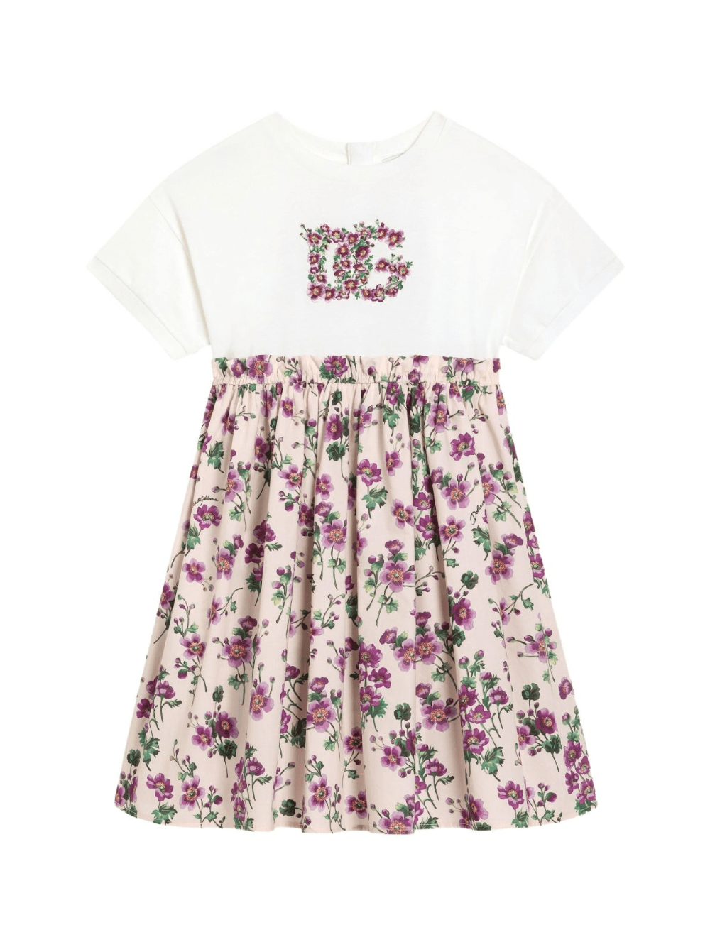 Abito per bambina Dolce & Gabbana Kids multicolore con motivo a fiori - Rubino Kids