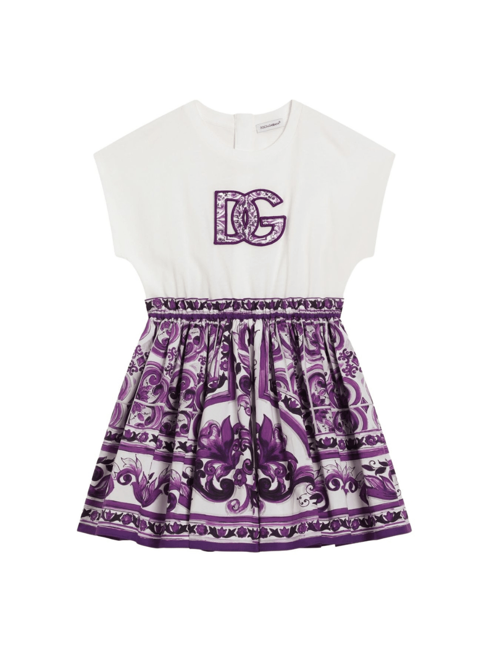 Dolce & Gabbana Kids purple baby girl dress with