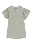 Abito per bambina Donsje Capucine verde con dettagli con ruches - Rubino Kids