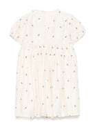 Abito per bambina Donsje Clarize beige con rifiniture con ruches - Rubino Kids