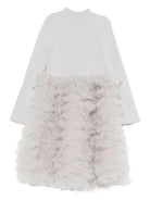 Abito per bambina Donsje grigio con gonna con dettagli arricciati - Rubino Kids