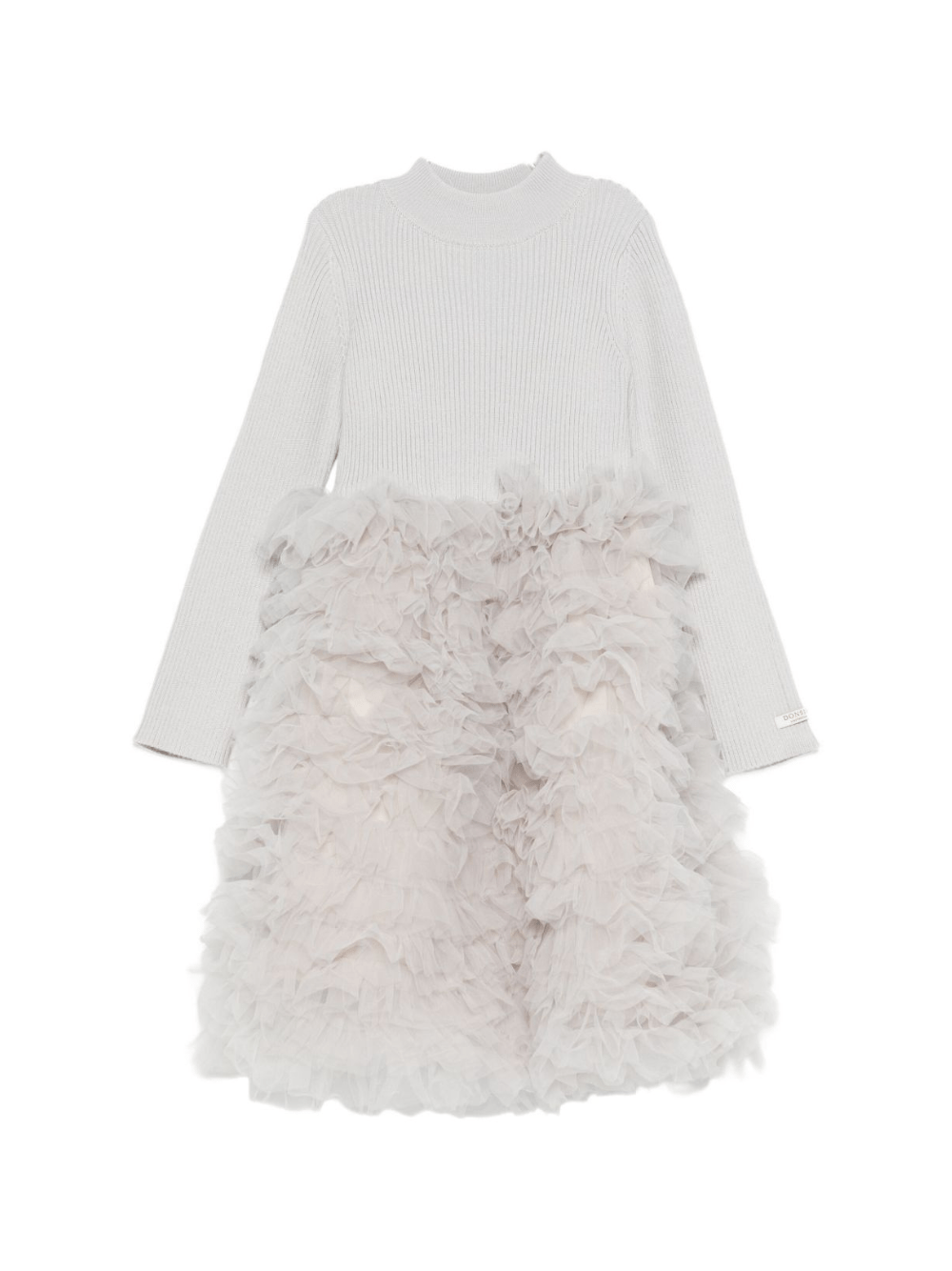 Abito per bambina Donsje grigio con gonna con dettagli arricciati - Rubino Kids