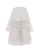 Abito per bambina Donsje grigio con gonna con dettagli arricciati - Rubino Kids