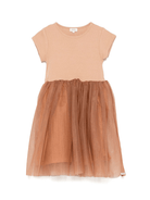 Abito per bambina Donsje Timie beige con strato superiore in tulle - Rubino Kids