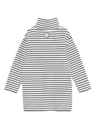 Abito per bambina Douuod Kids bianco e nero con collo alto - Rubino Kids