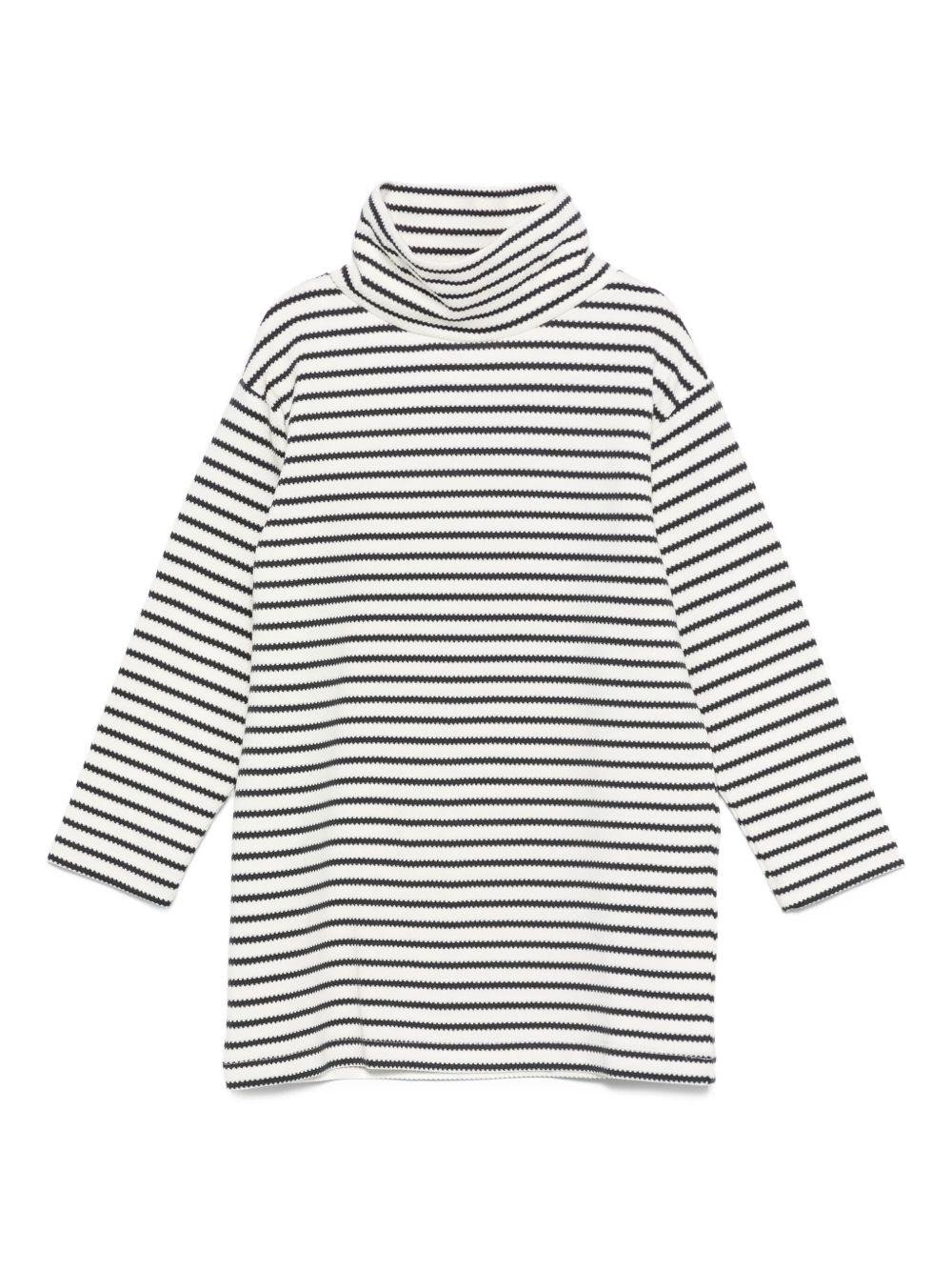 Abito per bambina Douuod Kids bianco e nero con collo alto - Rubino Kids